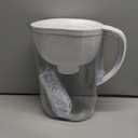 Brita Large Water Filter Pitcher for Tap and Drinking Water, Includes 1 Standard Filter, BPA-Free, Lasts Two Months, 10-Cup Capacity, Bright White