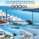 Compatible for Samsung Galaxy S23 Ultra Camera Lens Protector (5-Pack) - Sparkling Glitter Bling, Anti-Scratch Camera Cover with 9H Tempered Glass for Women, Case Friendly, (Black)