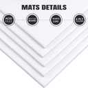 16x20 Uncut Picture Mat Boards, White, 10 Pack | Matte Backing Boards Ideal for Frames, Prints, Artworks