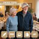 Embroidered Retired 2025 Hat, Retirement Adjustable Cotton Breathable Baseball Cap, Retirement Gifts for Men Woman (One Size)