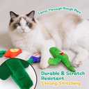 Catnip Toys for Indoor Cats - 3 Pack Kitten Toys with Bell & Crinkle Paper, Soft Plush Cat Kicker & Chew Toy for Bored Cats