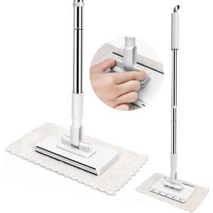 30" H Mini Mop for Small Spaces,360Automatic Cloth Changing Mini Mop,Mini Surface Cleaner with Short Handle for Window, Kitchen Cabinet, Mirror, Furniture