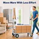 1000 LBS Dolly Cart with Wheels, 4 in 1 Folding Hand Truck, Stainless Steel Heavy Duty Industrial Convertible Hand Cart, Utility Collapsible Hand Truck Dolly for Warehouse, Home, Office, Etc