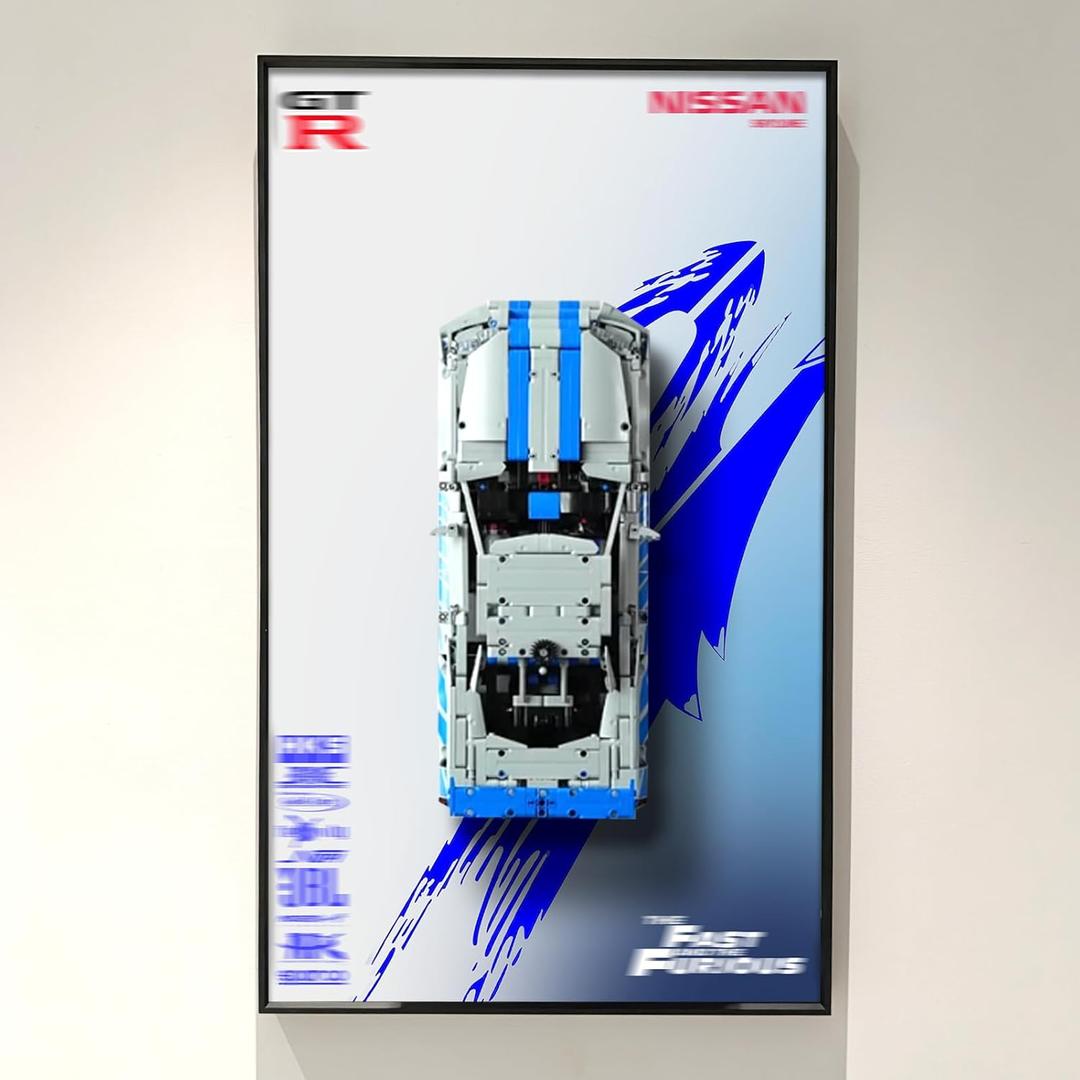WETCEAOM Display Wallboard for Lego Technic 42210 2 Fast 2 Furious Nissan Skyline GT-R (R34) Car, Wall Art for Lego Car Wall Mount Display Frame Lover (Model Not Included) WETCEAOM Display Wallboard for Lego Technic 42210 2 Fast 2 Furious Nissan Skyline GT-R (R34) Car, Wall Art for Lego Car Wall Mount Display Frame Lover (Model Not Included)