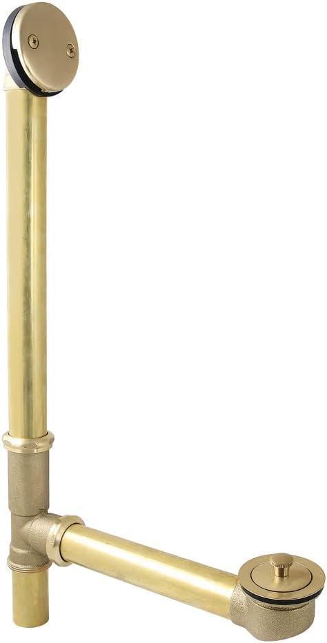 Kingston Brass DLL3187 23" Lift and Turn Tub Waste and Overflow, 20 Gauge, Brushed Brass