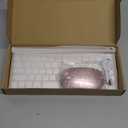 Wireless Bluetooth Keyboard and Mouse Set, Portable Slim Silent Cordless Keyboard and Mouse Combo Compatible with iPad/Mac/MacBook/Android/Windows/PC/Computer (Rose Gold)