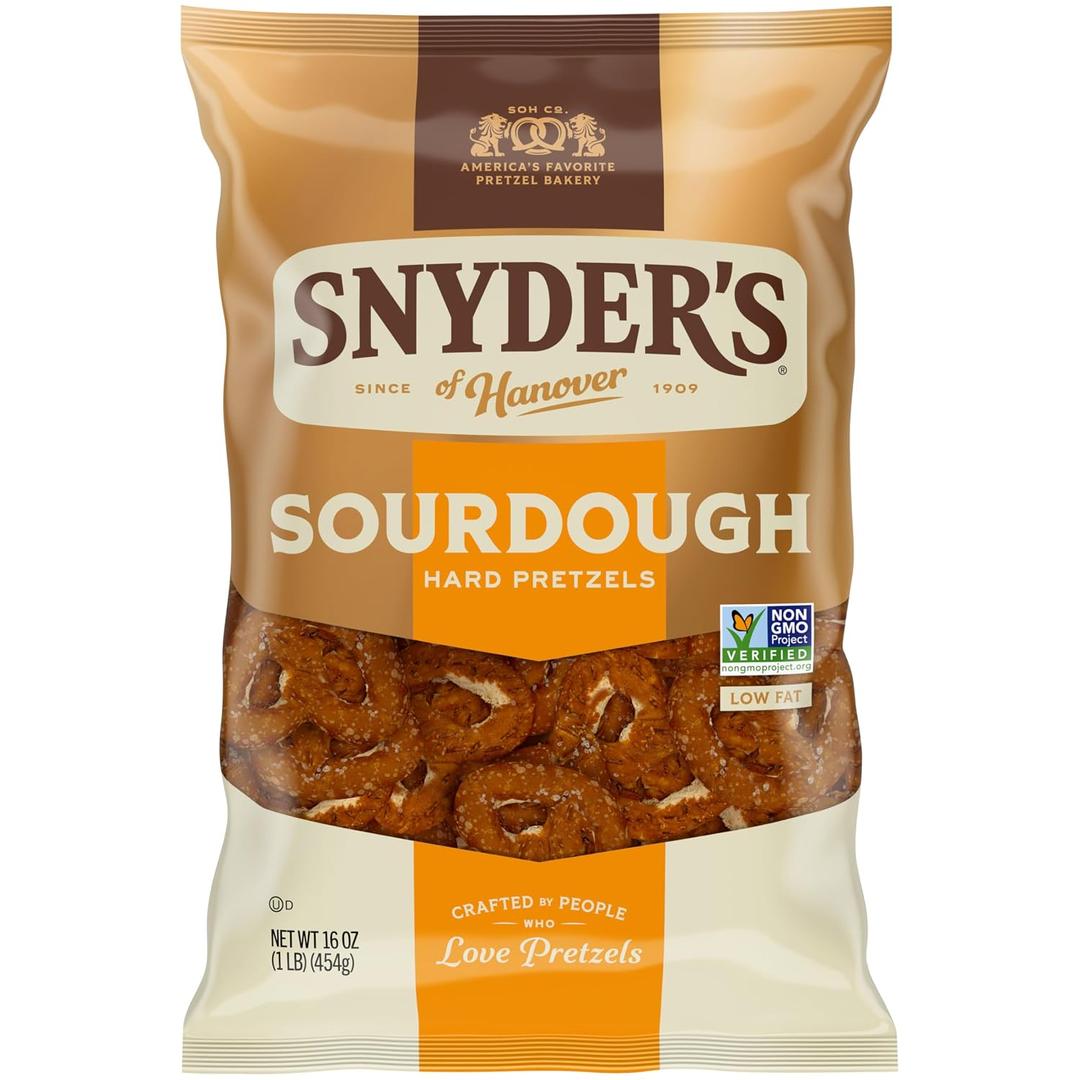 Snyder's of Hanover Sourdough Hard Pretzels, 16 Oz Bag (EXP 09/05/26)