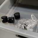 IRIS USA Plastic Drawer Storage Organizer Rolling Cart, with Wheels Casters, 6-Drawers, for Classroom Art Craft Supplies Dresser Closet Bathroom Laundry Room, Black/Clear