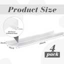Beeveer 4 Pcs 48 Inch Fluorescent Light Fixture Covers Replacement Wrap Around Light Cover 4ft Two Bulb Replacement Lens Transparent Square Lenses for 4ft LED Ceiling, Home Kitchen Room