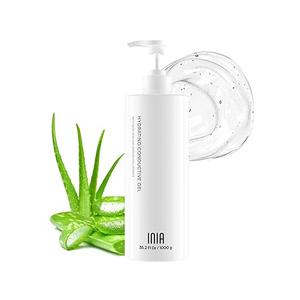 INIA Microcurrent Conductive Gel for Facial and Body Skin Care Machines – Hydrating Gel Primer with Hyaluronic Acid, AntiAging & Skin Tightening for Women and Men, 10.56 Fl Oz