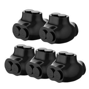 RVBOATPAT 2 Port Insulated Splice Connector 2-14 Gauge Aluminum to Copper Wire Connectors 5/32" Slotted Allen Hex Dual Entry Splice Electrical Connector