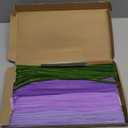 200 pcs Blue Pipe Cleaner Flowers Craft kit for DIY Corn Poppy Bouquet with tutoria(4 Colors),Chenille Stem Flowers Craft with 15 pcs Green Floral Wires,Gardening Tape,Stamen(2 Colors)