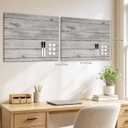 2-Pack Decorative Magnetic Dry Erase Board, 24" x18", Gray Wood