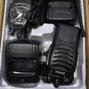 pxton Walkie Talkies Long Range for Adults with Earpieces,16 Channel Walky Talky Rechargeable Handheld Two Way Radios with Flashlight Li-ion Battery and Charger4 Pack