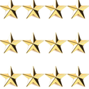 Gold Point Star Lapel Pins, Enamel Pin Set (1 In, 12 Pack)