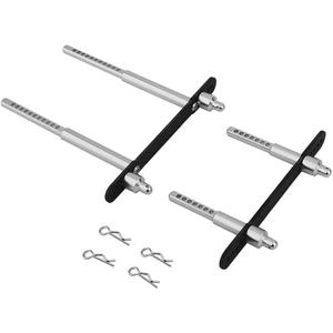Aluminum Adjustable Body Post Mounts Front and Rear Shell Column for Axial SCX10 II 90046 90047 1/10 RC Crawler Car Parts (Silver)