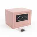 1.2 Cubic Feet Small Fire Safe Box for Home, Fireproof Lock Box, Security Money Safe with Digital Keypad, Spare Keys and Removable Shelf, Personal Home Safes for Money, Jewelry, ID Documents