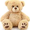 LotFancy Teddy Bear Stuffed Animal, 14 inch Brown Teddy Bear Plush Toy, Soft Plush Gifts for Kids Baby Toddlers on Baby Shower, Easter Decorations