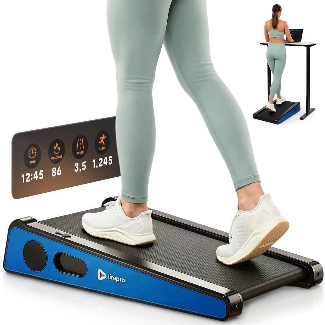 Lifepro PacerMini Walking Pad with Incline for Home Mini Apartment & Office
3 MPH Max Speed 220 lb Capacity, Remote Control & LED Display, Quiet Motor, Small Walking Pad & Portable Under Desk Treadmill