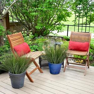 Uqueeten 48PCS 17.3" Fake Plants Artificial Wheat Grass Greenery Plastic Plants Fake Grass Artificial Plants for Outdoor Decor Artificial Grass Plant with Greenery Stems for Indoor Home Decoration