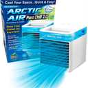 Arctic Air Pure Chill 2.0 Evaporative Air Cooler by Ontel - Powerful, Quiet, Lightweight and Portable Space Cooler with Hydro-Chill Technology For Bedroom, Office, Living Room & More, Blue 