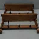Coat Hooks, Wood Rack Wall-Mounted, 31.5 Inch Entryway Shelf with 10 Hooks (Brown)