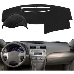 Dash Cover Mat Pad Custom Fit for Toyota Camry 2007 2008 2009 2010 2011 Dashboard Cover Carpet Cap Protector (Black) 
