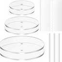 JJUNW 11 Pack Acrylic Cake Disc Set, Clear Cake Decorating Supplies with 6 Acrylic Discs, 2 Icing Scraper and 3 Center Dowel For Make Your Cakes Tier Serving Bake Goods (6.25/8.25/10.25 Inch)