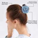 4Pcs Checkered Satin Hair Claw for Women, Multicolored Scrunchies Hair Ties for Teens, Fashion Hair Bands Hair Bow Ropes Ponytail Holders Hair Accessories