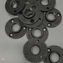 10 Pack 3/4 inches Malleable Cast Iron Pipe Flange, Industrial Pipe Flanges for Threaded Black Pipes and Fittings, DIY Steampunk Industrial Vintage Style.