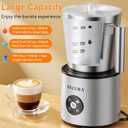 Secura 4-in-1 Automatic Milk Frother, 17oz Teflon-Free Stainless Steel Jug, Hot/Cold Foam Maker & Milk Warmer for Latte, Cappuccino, Macchiato, Hot Chocolate, Includes Silicone Spatula & 2 Whisks