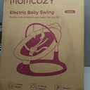 Momcozy 2-in-1 Electric Baby Swing, Dual-Arm Support System & Parent-Inspired Motions, Convertible to Toddler Seat up to 66 lbs, Adjustable Height, Lightweight, Khaki