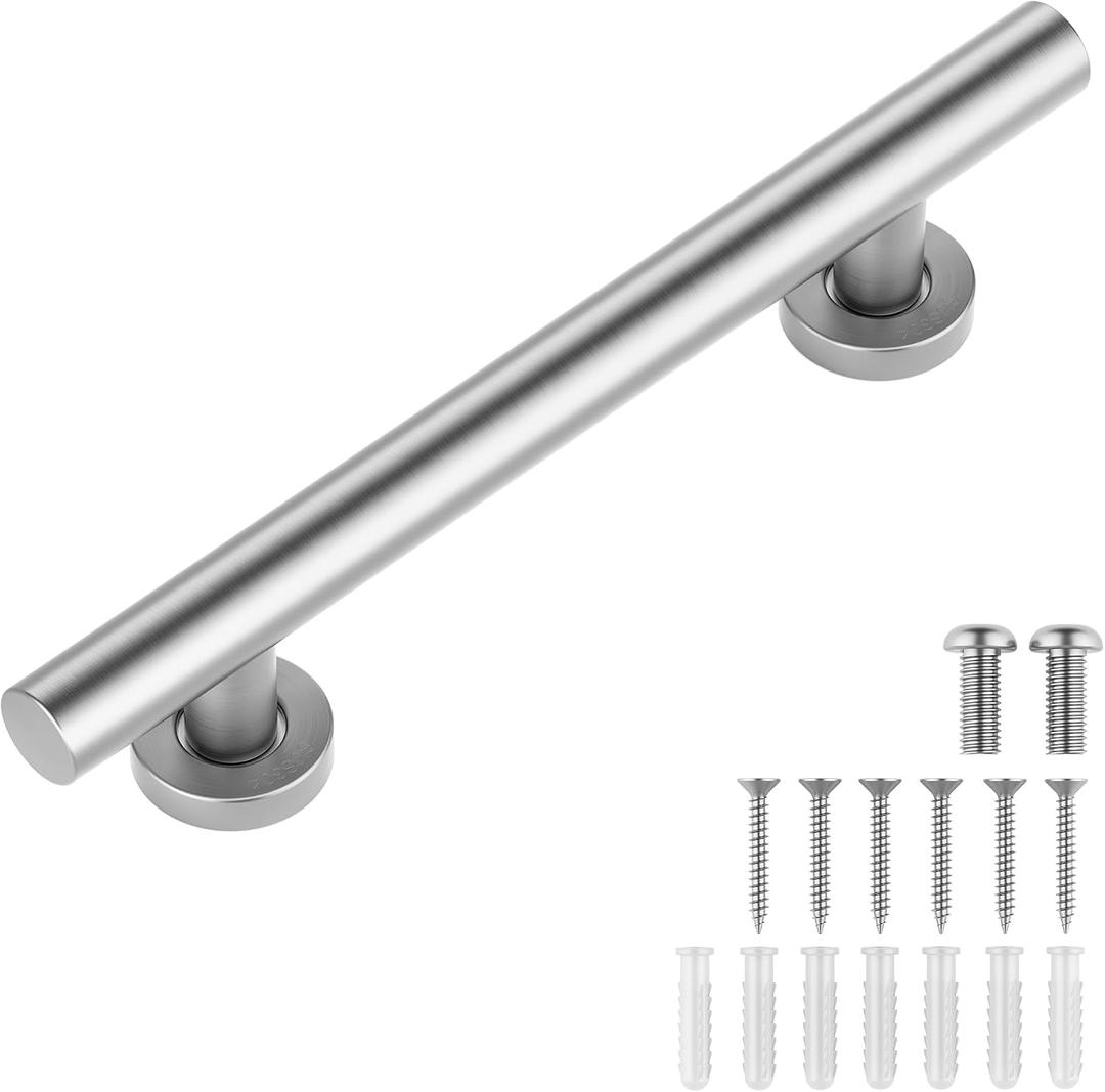 Shower Grab Bars for Seniors, 18 in Shower Handle, Brushed Nickel