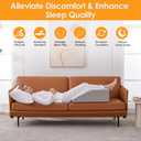 Ruqmuis Leg Elevation Pillow for After Surgery, 8inch Foam Leg Elevating Pillow for Swelling and Blood Circulation, Leg Wedge Pillow for Sleeping, Knee Pillow for Knee Hip Ankle Pain Relief, White