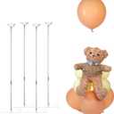 TEKXYZ Clear Acrylic Balloon Stands for Table, Adjustable Height 15.75 Inch, 23.6 Inch, 31.5 Inch Reusable Balloon centrepieces Toy Balloons, for Wedding, Birthdays Table& Floor Decor (Set of 4)