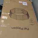 Pet Playpen Dog Pen Foldable Dog Exercise Fence 8 Panels 36 Inch Kennels Pet Playpen Options Ideal for Pet Medium Animals Outdoor Indoor