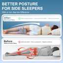 UJPFEO Knee Pillow for Side Sleepers, Leg Pillow for Sciatica, Back, HIPS, Knees, Joints Pain Relief,Pillows for Between Legs While Sleeping Spine Alignment Support & Relieves Pressure,Natural Gray