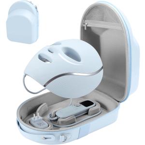 Face Mask Case Compatible with Shark CryoGlow LED Face Mask, Detachable Molded Fixed Grooves & Shock-Absorbing EVA Lining, Hard Shell Protective with Handle & Adjustable Shoulder StrapCase Only