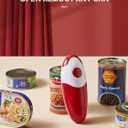 Electric Can Opener, Reemix Battery Operated Can Opener Fits Alomost All Can Sizes, Simple One Touch-Operation, Automatic, Hand Free, Smooth Edge (battery not included), Red