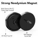 LOVIMAG Magnets,150lb+ Waterproof Strong Neodymium Cup Magnets with Screws for Wall Mounting,12Pcs Black Rare Earth Magnet, Heavy Duty Magnet with Countersunk Holes for Holding Tools Lifting,Hanging