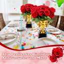 Roshtia 14 Pcs The Roses Table Centerpieces for Derby Day Party Decoration 2 Sets Horse Racing Party Supplies for Horse Birthday Party Rose Themed Party Table Decor