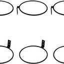 TQVAI 6 inch Flower Pot Holder, Wall Planter Ring Hanger, Wall Mounted Pot Hook Bracket, 6 Pack, Black