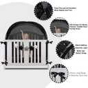 Safety Crib Tent to Keep Baby in Pop up Mosquito Net Netting Canopy Mesh Cover for Toddler - Black