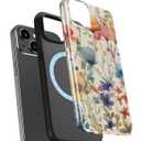 LUMARKE for iPhone 14/iPhone 13 Case,Trendy Flower Cover,Wireless Charging