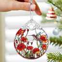 Hummingbird Ornament  Christmas Decoration & Christmas Ornament; Stained Glass Holiday Decoration (Holiday Present, Bauble Present, Gift Idea, Gift Exchange) | Heirloom Keepsakes