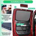 2015-2020 f150 Window Shades - Rear Side Window Sun Shade for Baby, Breathable Mesh Car Privacy Window Covers, UV Protection and Heat Insulation for Road Trips, Napping, Camping (2 PCS)