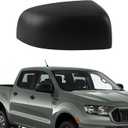 Matte Black Passenger Side Mirror Cover Caps for Ford Ranger 2015-2022, Directly Replace Style, Not Sticker