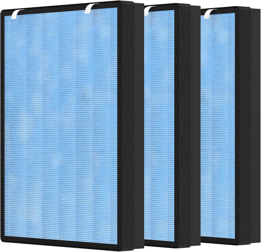 3 Packs HSP002 Replacement Filter Compatible with HSP002 Smart Purifier 2.0 for Home, Large Room - HSP002