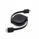 Retractable HDMI 2.0 Cable 1.5m/5ft Length 4K Resolution, Black