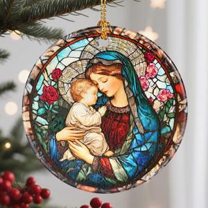 4 x Religious Christmas Ornaments, Christian Ornament, Christmas Tree Decorations, Holiday Decorations, Holiday Ornaments, Religious Gifts, Christian Gift, Holiday Party Gifts, and Xmas Gift Ideas